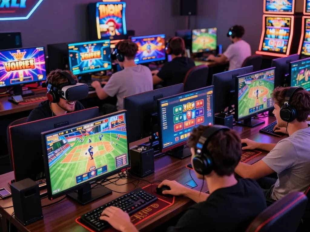 Engaged players on https://xx88jp.com/ enjoying diverse online gaming activities and vibrant user interfaces.