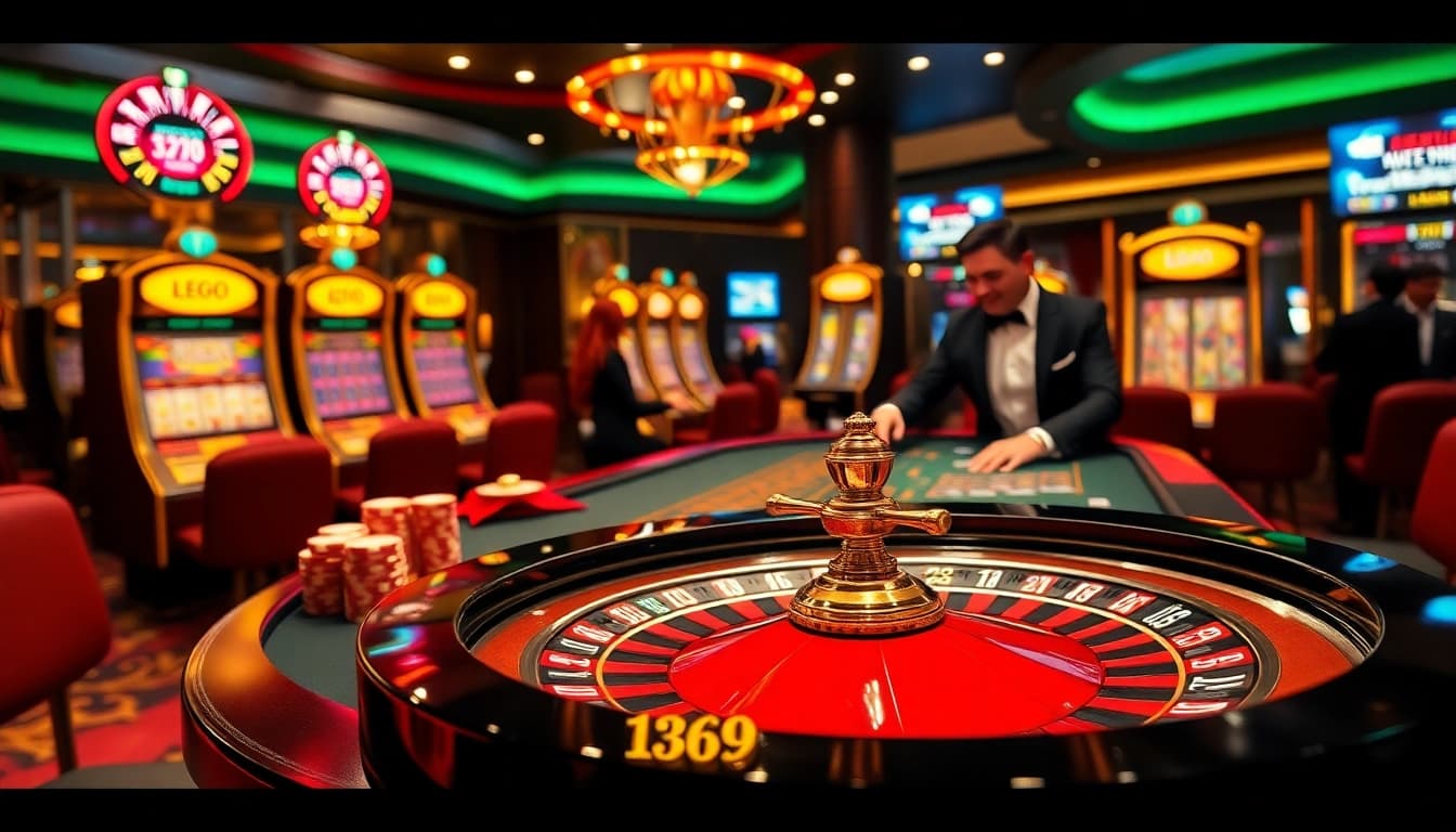 Experience the excitement of lego138 at a luxury casino table filled with vibrant poker chips and cards.
