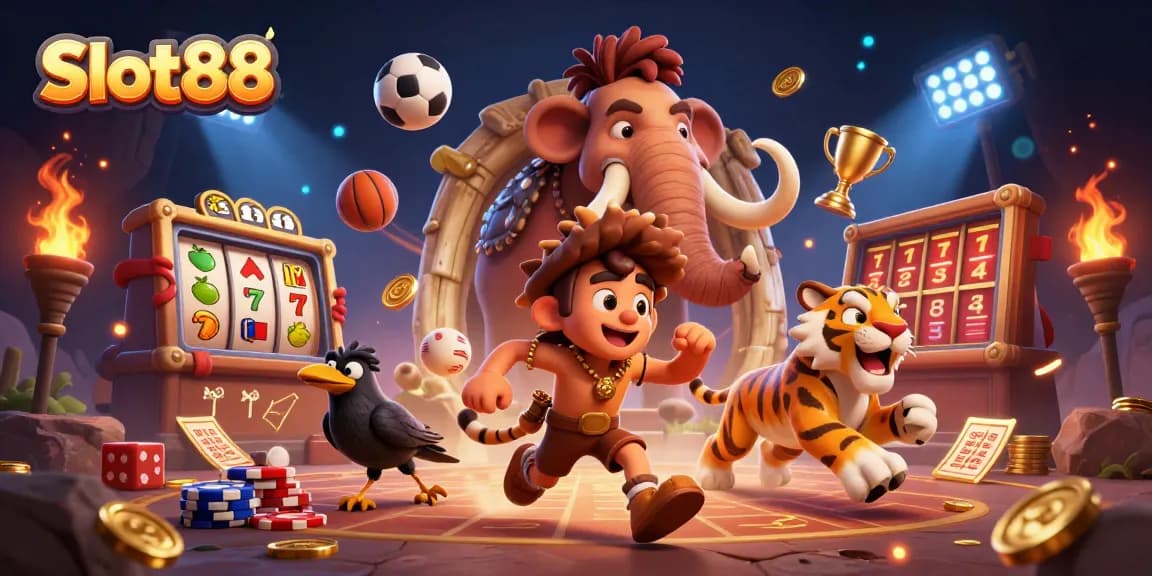Experience thrilling Slot88 gameplay with engaging characters in a vibrant casino atmosphere.