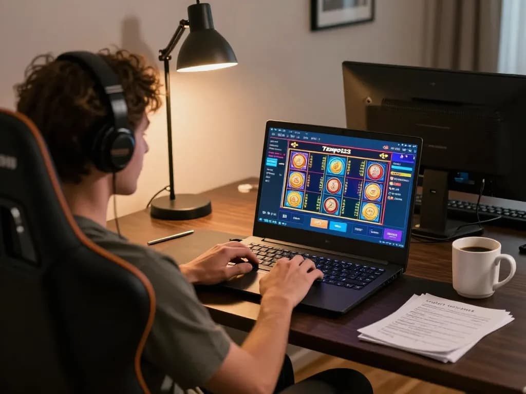 Rasakan permainan yang menarik di platform Tempo123 dengan grafik slot yang vibrant di rumah yang nyaman