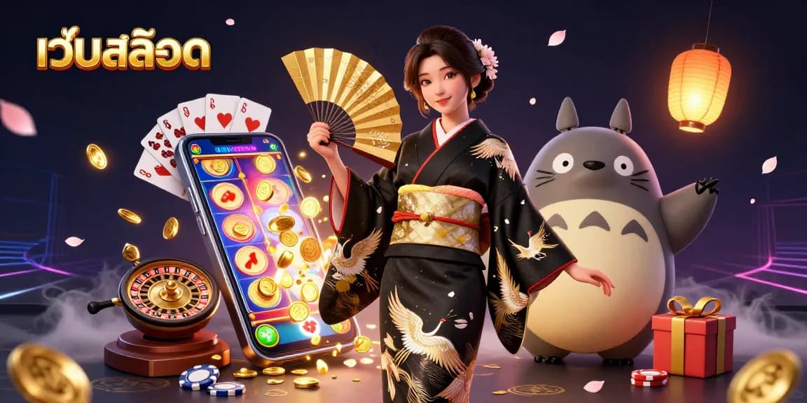 Experience เว็บสล็อต like never before with vibrant slot games and rich visuals in this illustration.