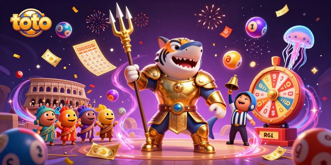 Engage with the thrilling world of toto and experience a vibrant underwater lottery casino scene.