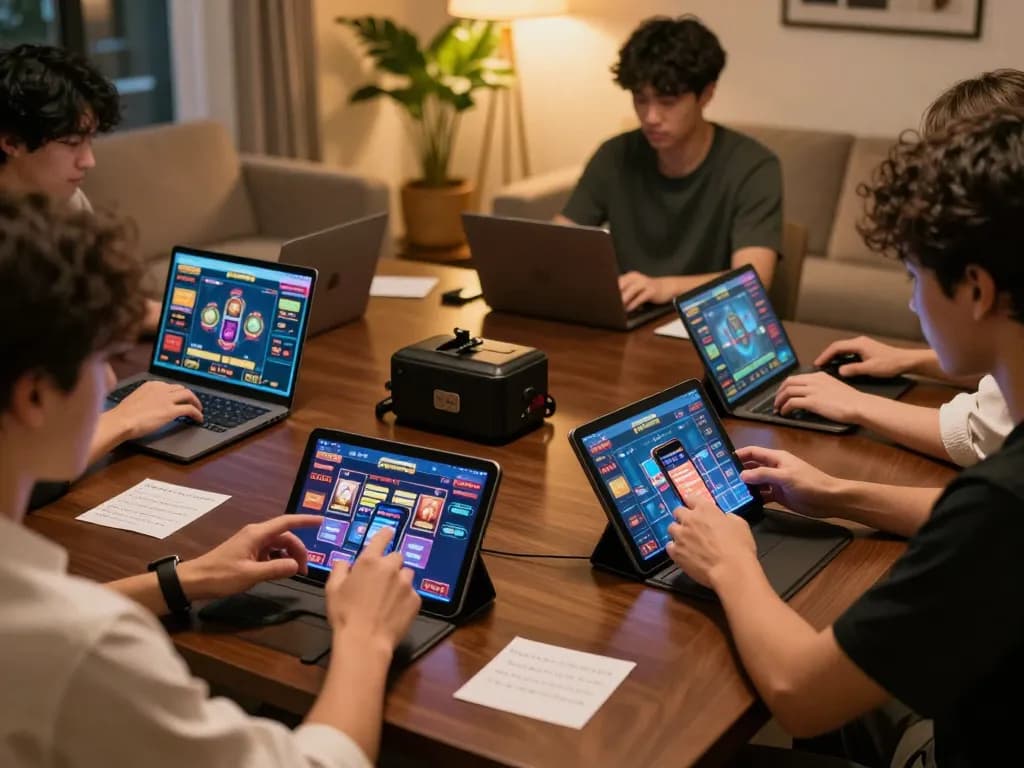 Players immersed in exciting 88aa mobile gaming, showcasing strategic gameplay and financial management.