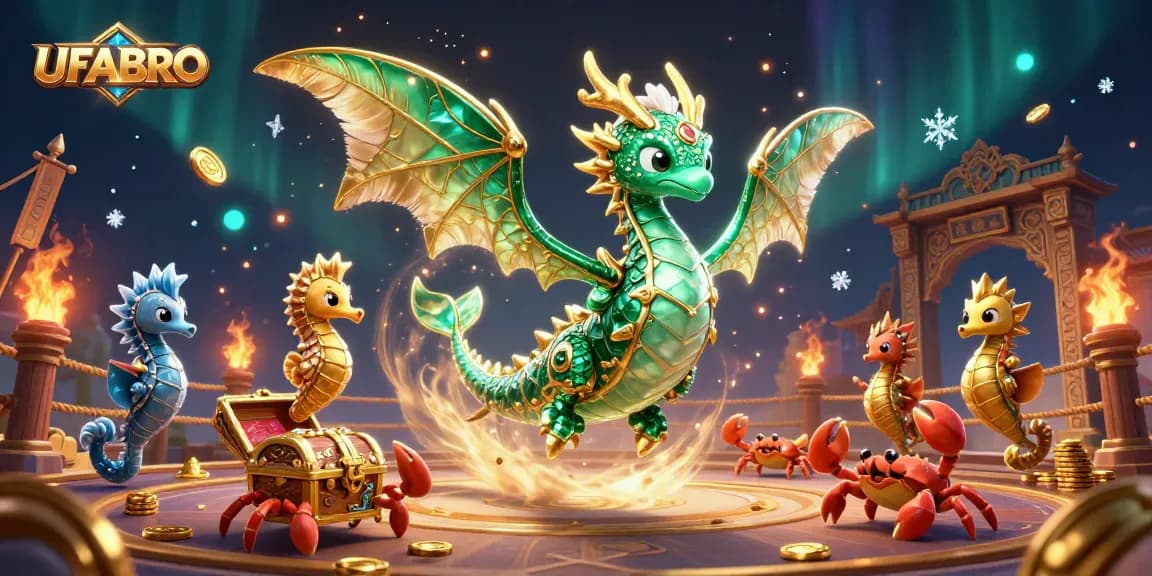 UFABRO offers ultimate excitement with emerald sea dragons and treasure amidst vibrant casino action.