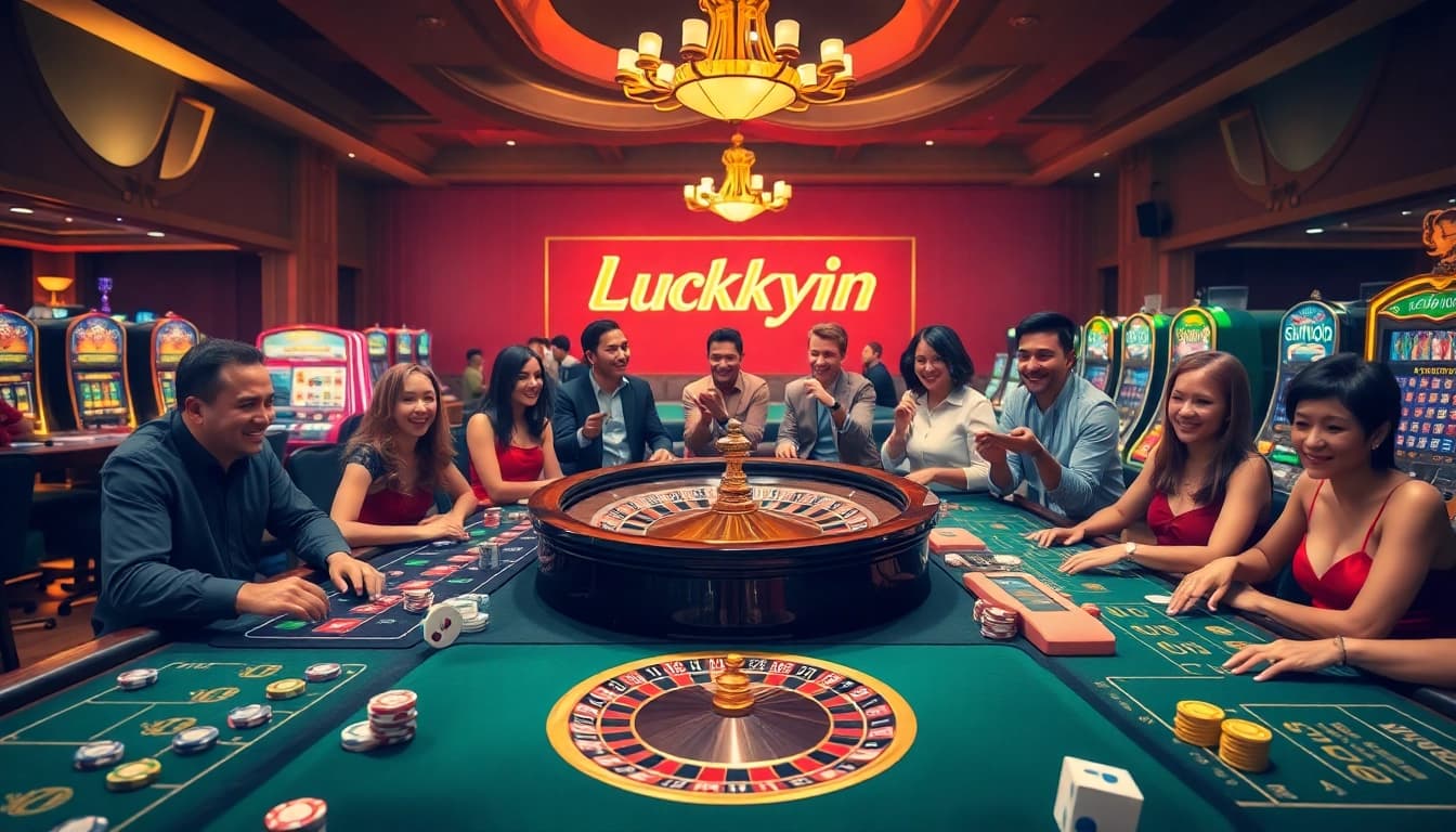 Experience the excitement of Luckywin with vibrant tables and engaging players.