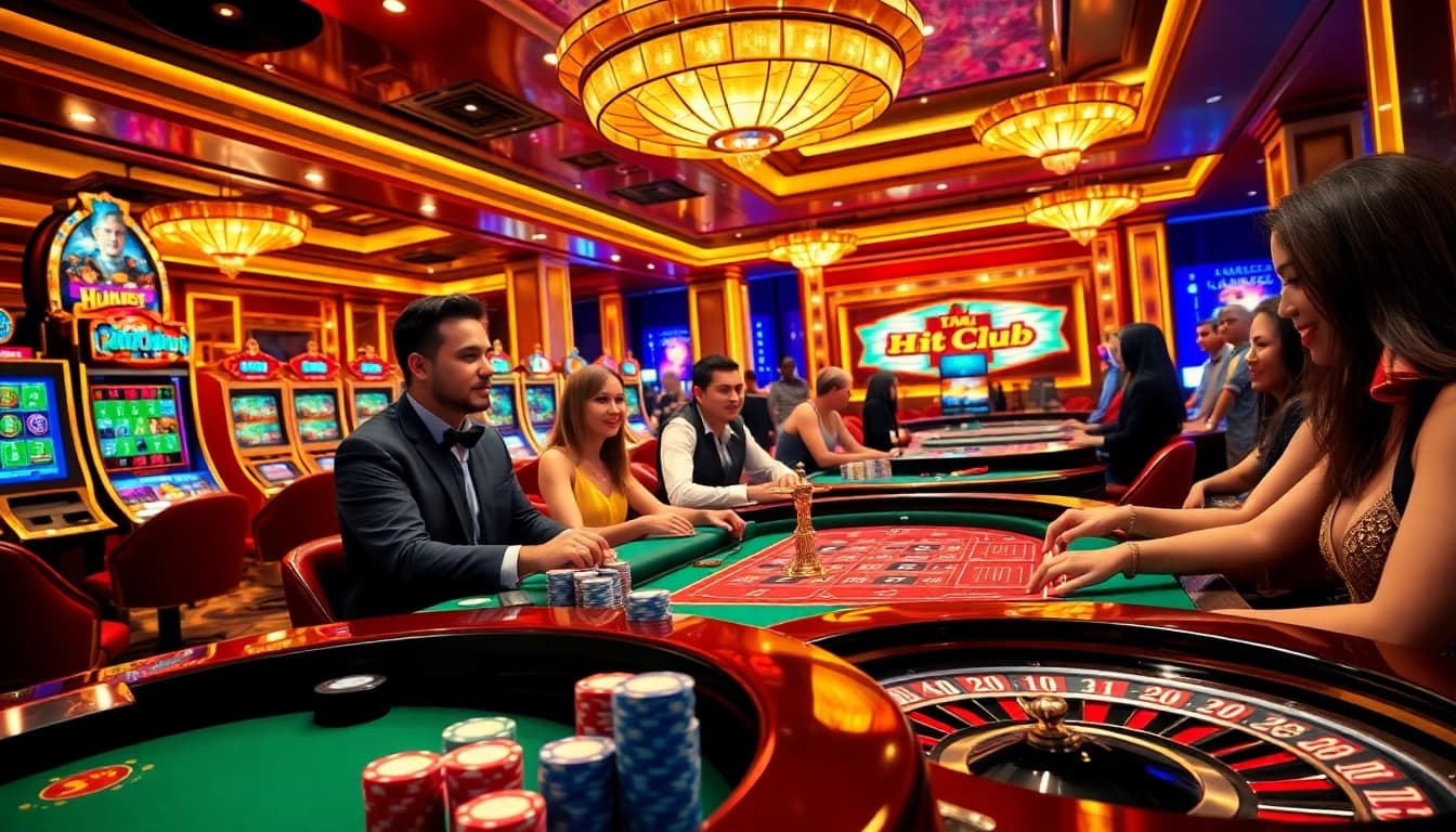 Experience thrilling casino action at https://hitclub9.us.com/ featuring poker tables, slot machines, and a lively atmosphere.