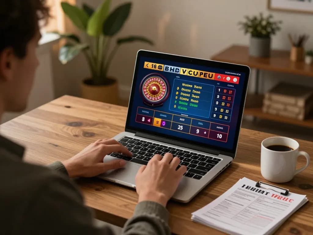 Enjoying online casino gaming at taixiusunwin.art with vibrant roulette wheel and strategies.