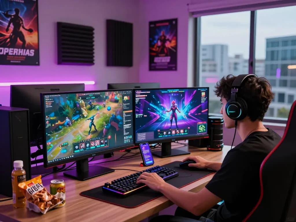 Immersive gaming setup showcasing fabetz88.com gameplay experience.