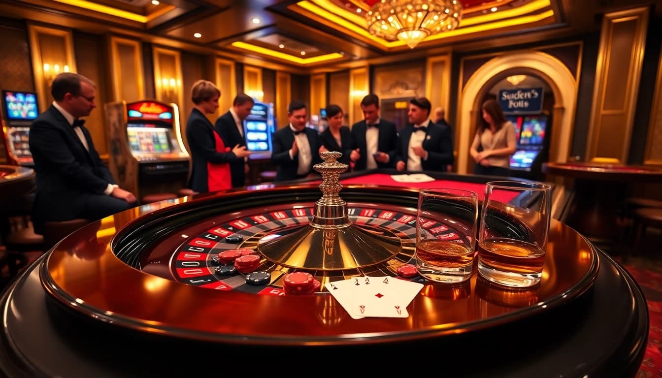 Experience the thrill of Super59 daftar with vibrant casino tables and excited players ready to win!