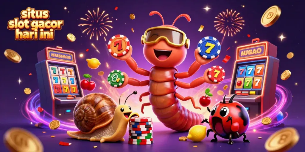 Permainan seru di situs slot gacor hari ini, menampilkan dealer dan simbol slot yang mengasyikkan.