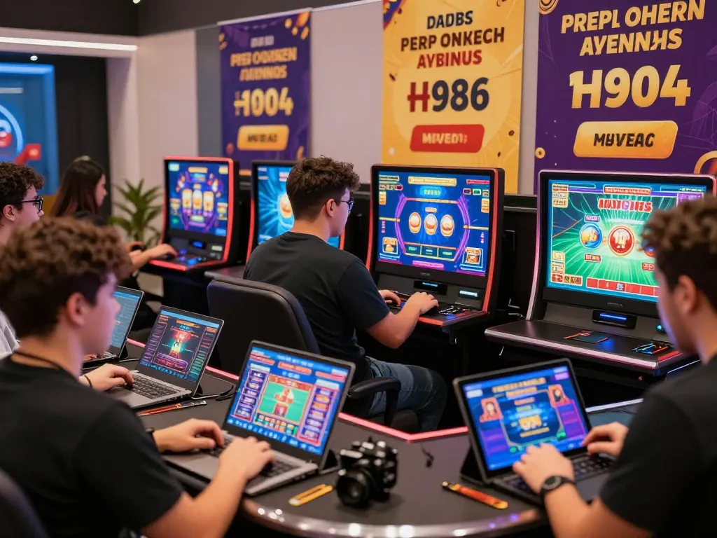Enthusiastic players engaging in online gambling at hm88 nhà cái platform showcasing vibrant games.