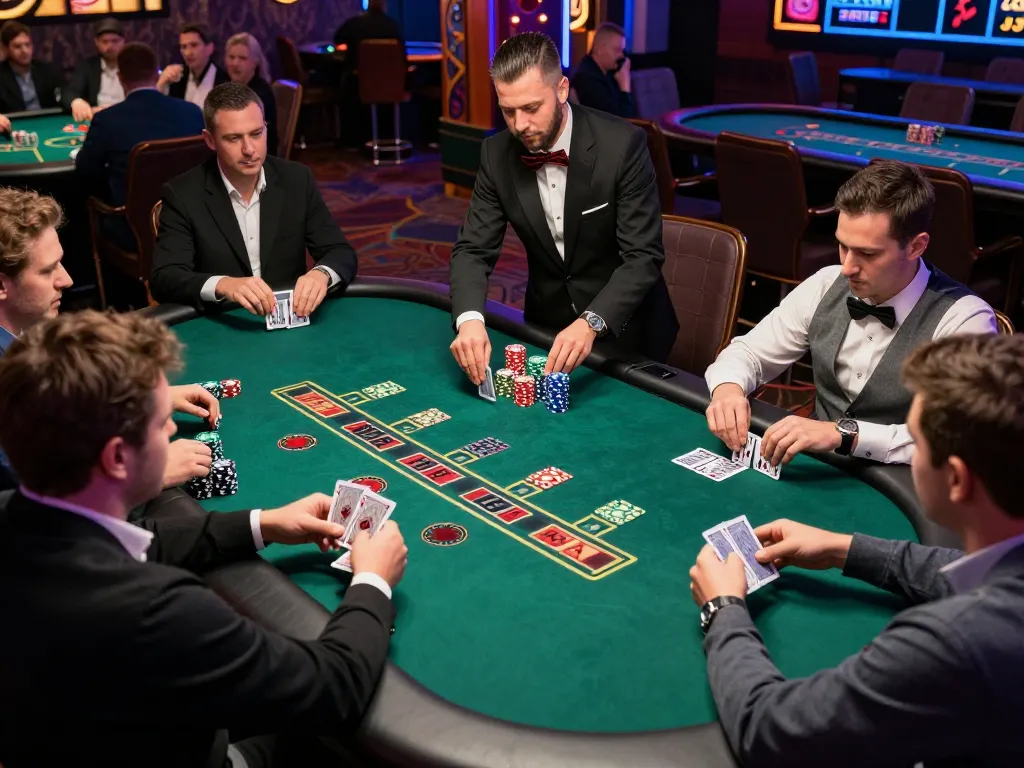 Players at the blackjack table enjoying strategic gameplay while using TT88 for effective decision-making