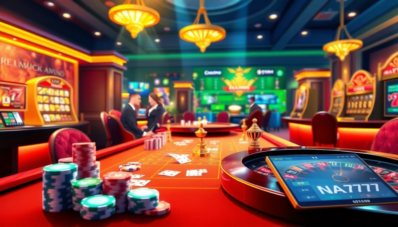 Experience the thrill of NA777 with professional dealers at a vibrant online casino.