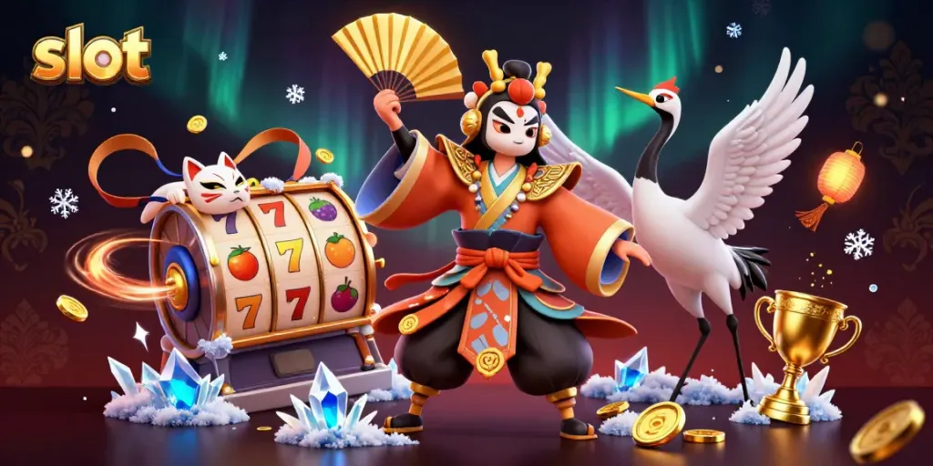 Putar slot dengan gaya, tampilkan karakter pahlawan kabuki dan elemen kasino yang menarik!