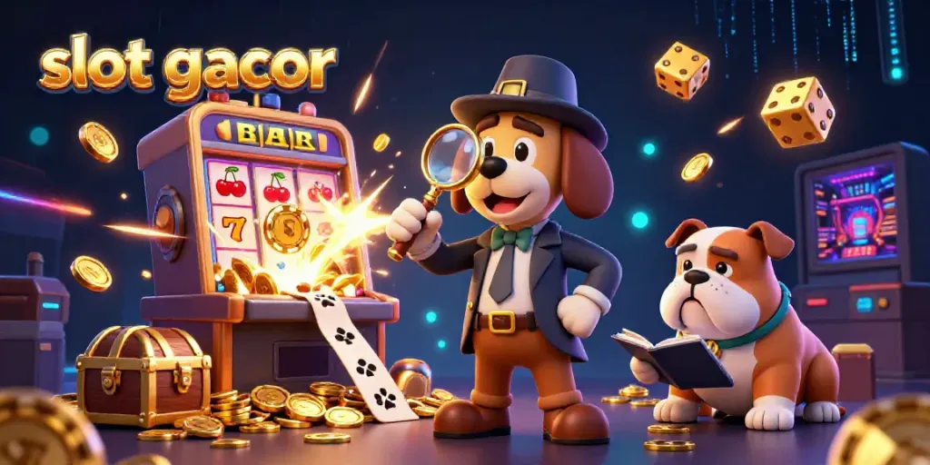 Experience thrilling wins with slot gacor as a detective explores a colorful casino world in 3D.