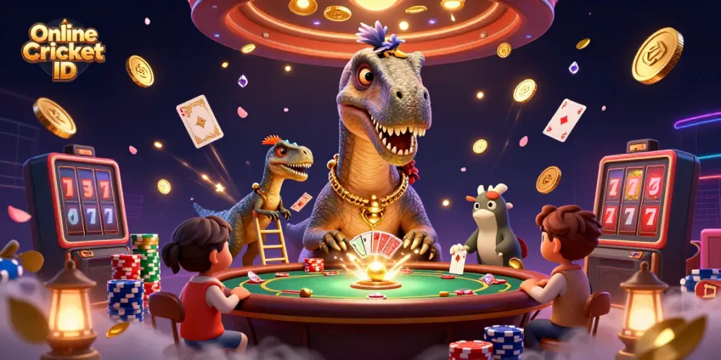 Engage with Online Cricket ID through captivating casino gameplay featuring dynamic characters and rich visuals.