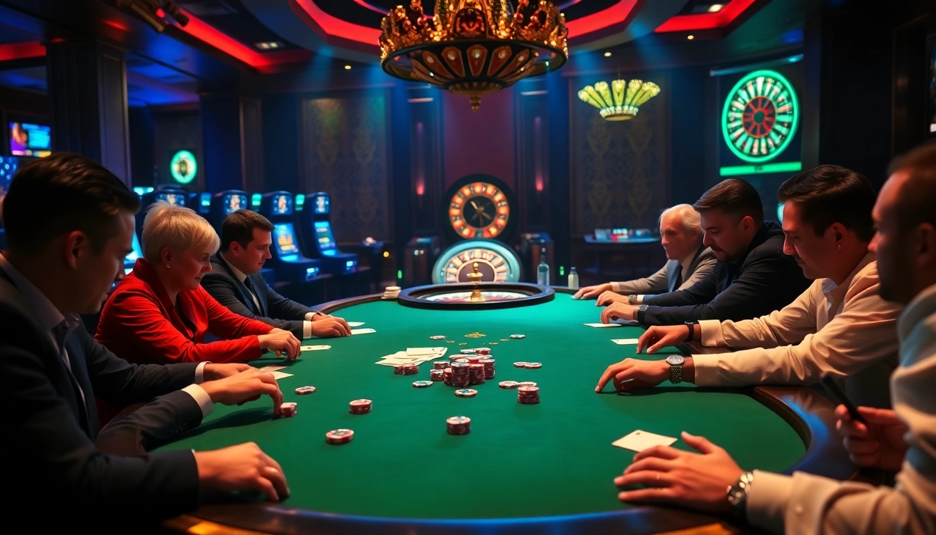 Experience poker action at https://kjc.lgbt/ with elite players at a luxury casino table.