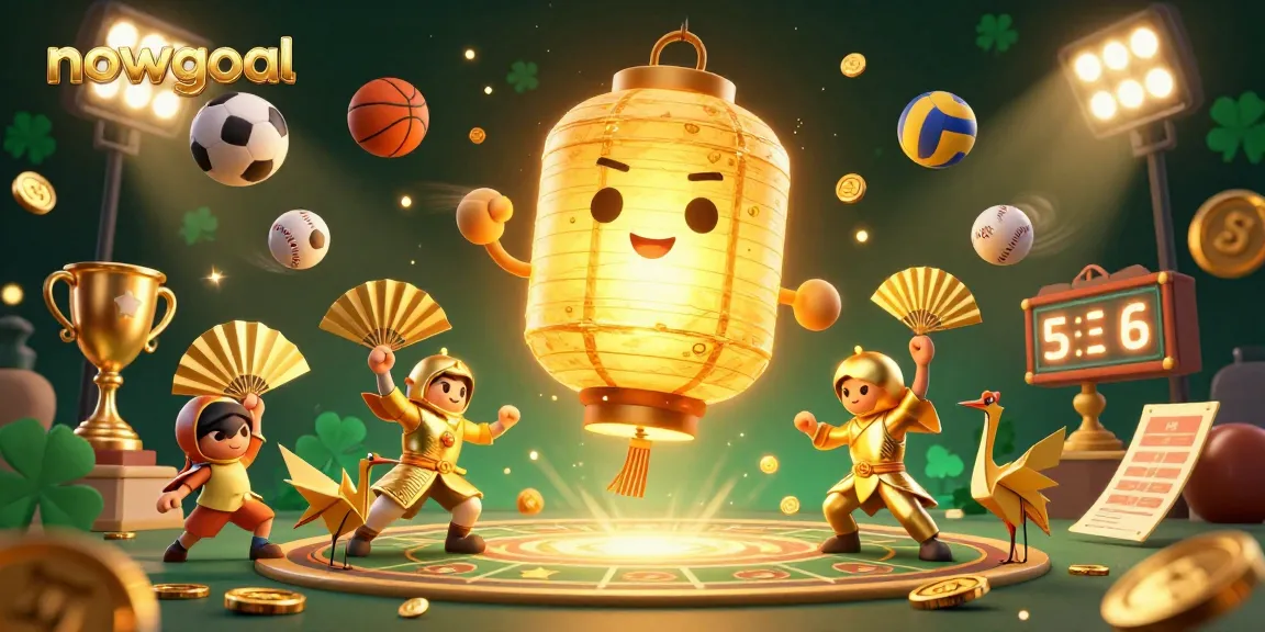 Experience instant updates with nowgoal's vibrant sports betting illustration featuring dynamic gaming elements.