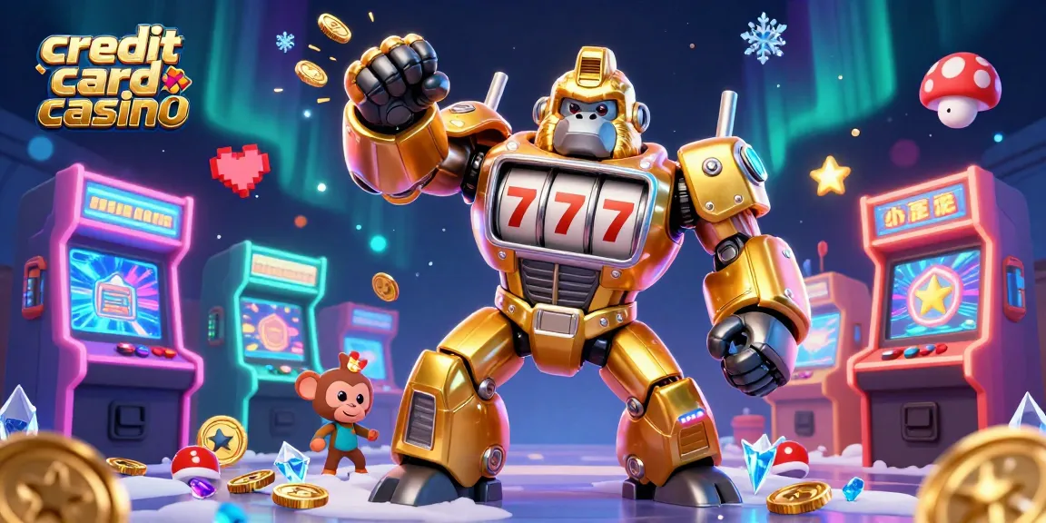 Engage with the thrilling world of credit card casino gaming, illustrated with a vibrant and dynamic scene.