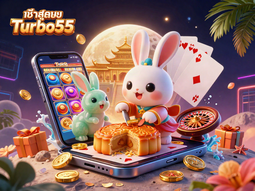 Engage with exciting games at เข้าสู่ระบบ Turbo55, featuring vibrant 3D casino elements and immersive graphics.
