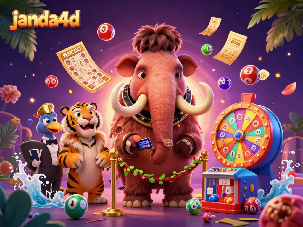 Janda4D menghadirkan momen seru dengan mammoth kasino, tamu VIP sabertooth, dan undangan jagoan dodo di tengah permainan.