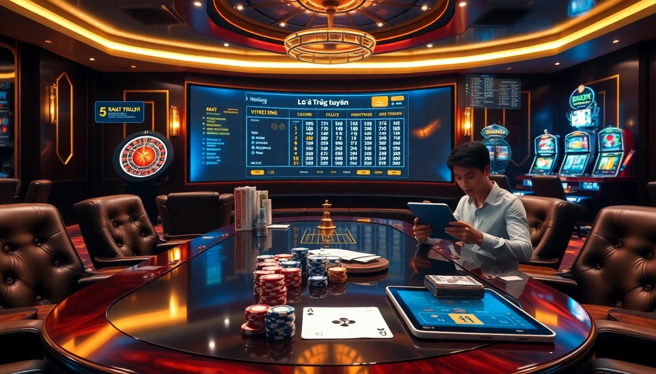 Lô đề trực tuyến platform showcasing real-time lottery betting with dynamic odds and live data