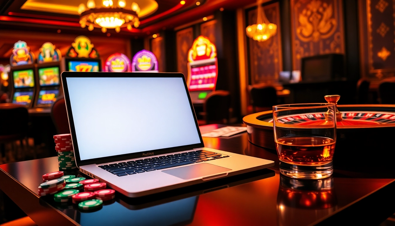 Experience the excitement of gambling at https://rr88.auction/ with vibrant casino elements and poker chips.