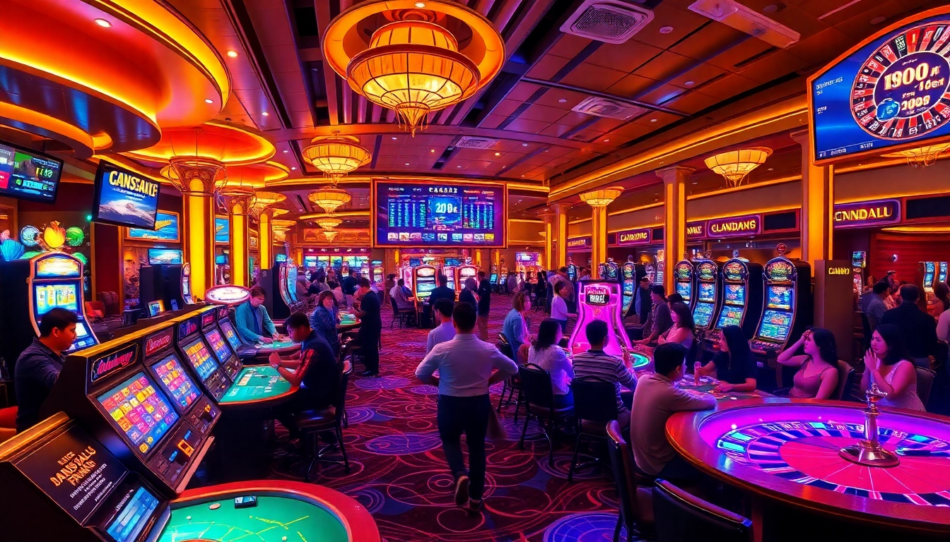 Bongdalu live scores displayed in a thrilling casino environment filled with poker and slot machines.