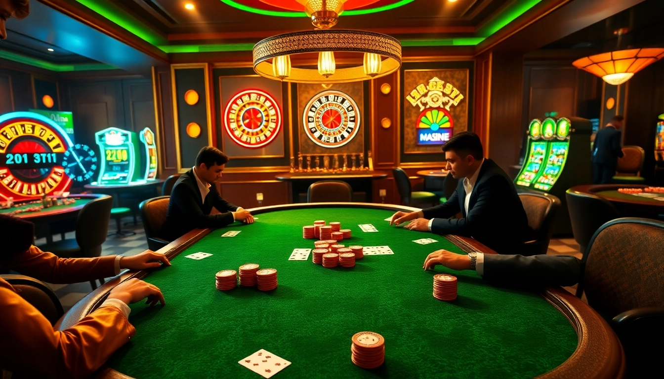 Experience thrilling gameplay at https://99win1.us.com/ with luxurious poker tables and vibrant slot machines.