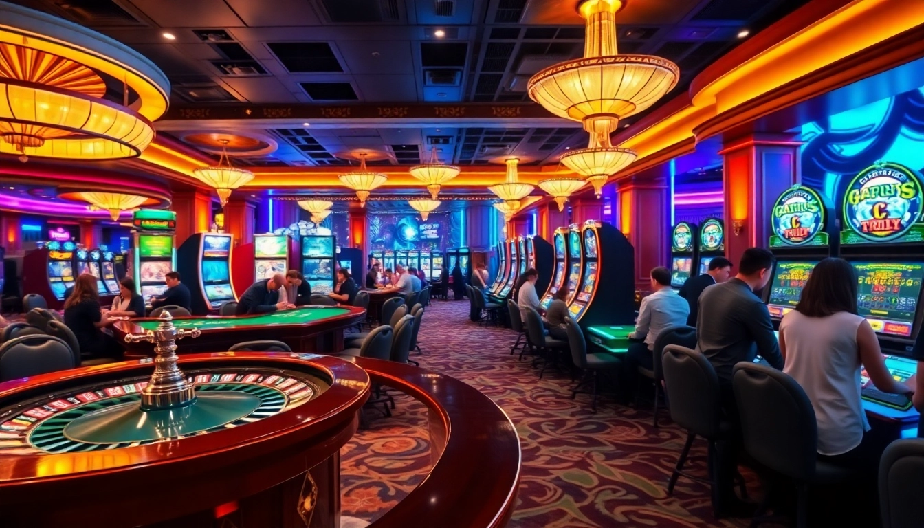 Players enjoying games at the high-end casino scene with exciting elements from https://rr88c.mobi/.