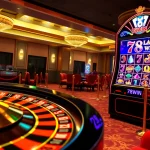 Engaging roulette scene at 78WIN casino with vibrant colors and exciting atmosphere.