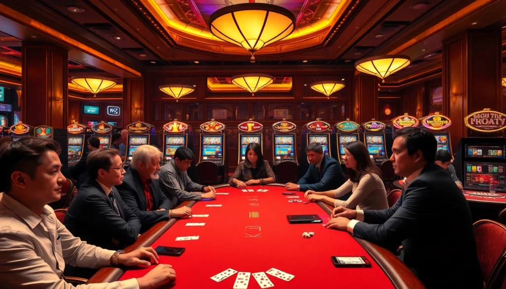 Experience the excitement of a Singapore Casino Site with vibrant gaming scenes and lively atmosphere.