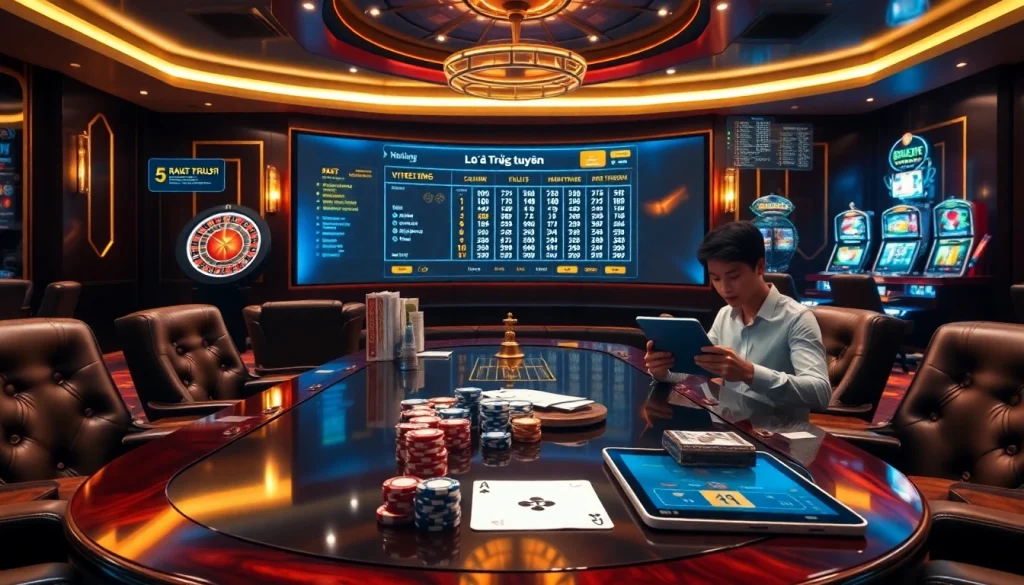 Lô đề trực tuyến platform showcasing real-time lottery betting with dynamic odds and live data