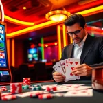 Intensify your gaming with pen 4d strategies at an upscale casino, featuring vibrant slots and poker excitement.